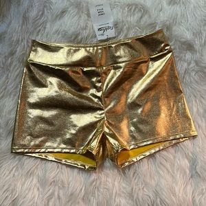 Gold hottie shorts